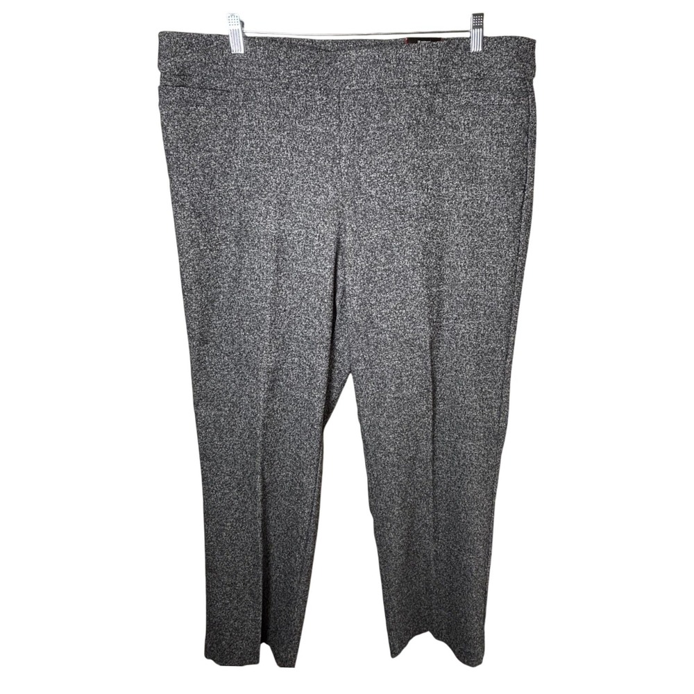 Avenue Tummy Control Trouser Women 18 Average Black White Marled Pull On Pants